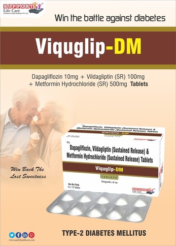Tablet Vildagliptin 100mg + Metformin 500mg + Dapagliflozin 10mg