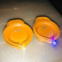 Water Sensor Floating Led Diya - Plastic, 3 Inch, Yellow, Round Shape | Sensor-activated Led Light For Serene Ambiance In Commercial Spaces