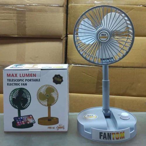 White Foldable Table Rechargeable Fan