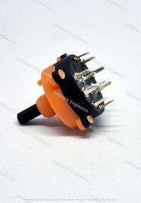 18 Mm 4 Step - Nylon Material, 10a Current Rating, 220v Voltage | Orange Color, Compact Design, 4 Switch Positions