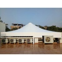 Tensile Roofing Structure - High-quality Tensile Fabric, Custom Dimensions Available, Classic White Finish | Versatile For Villas, Warehouses, Hotels, And More