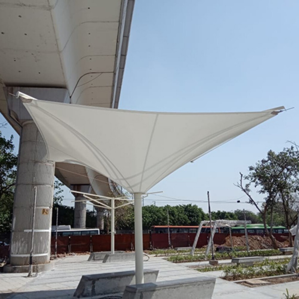 Pvc Pyramid Waterproof Modular Tensile Structure - Color: White