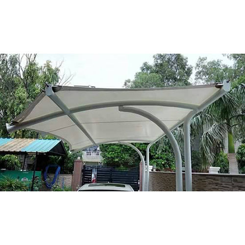 White Car Parking Awnings Structure