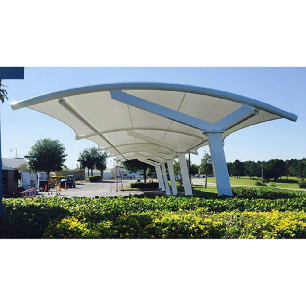 Polycarbonate Sheet Car Parking Shed - Color: White
