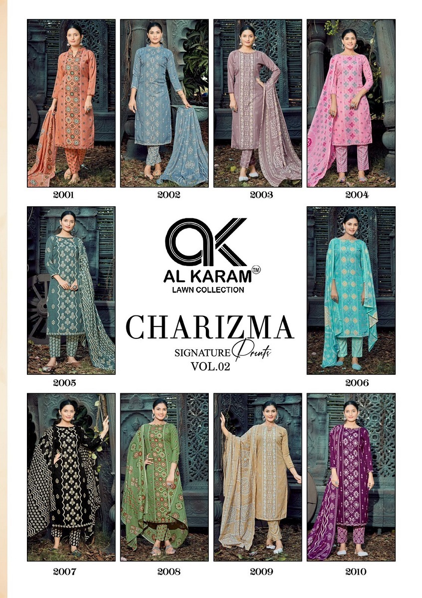 Al Karam Charizma Vol-2 -Dress Material