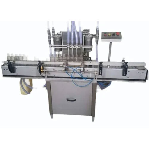 Automatic Liquid Filling Machine - Stainless Steel, 220 Voltage, Silver Color | High Efficiency, Fully Automatic Operation