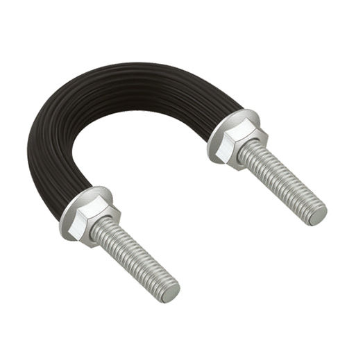 Metal 3-4 Inch U Clamp With Epdm Rubber And Washer Nut