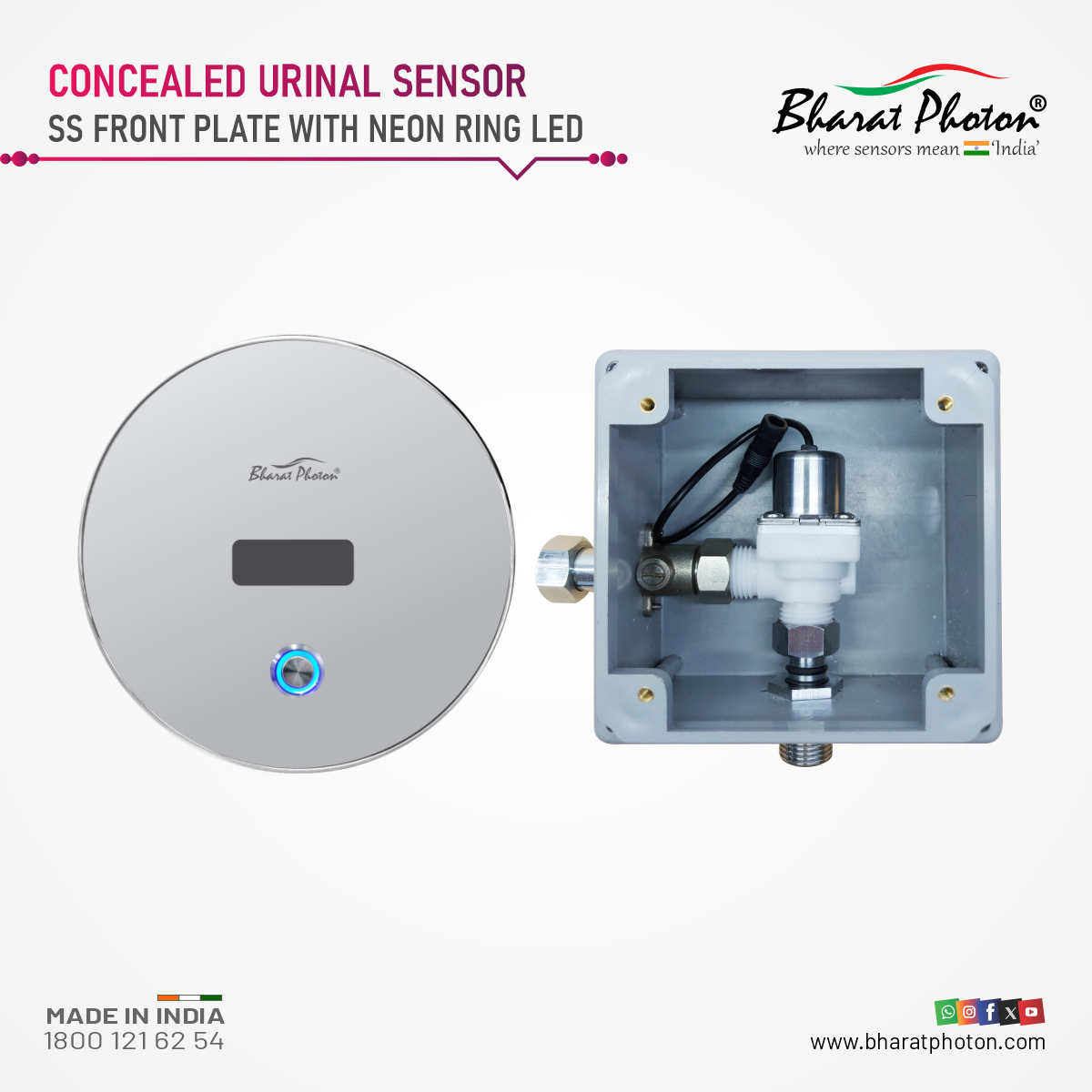 Concealed Urinal Flusher BP-U992 DC Bharat Photon