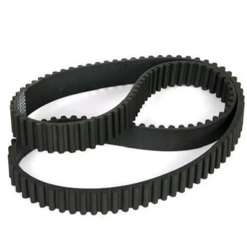 Black Geared Teeth Rubber Belt