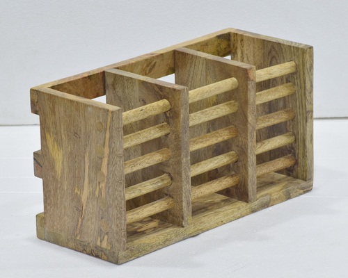 11 Inch Decorative Wooden Cutlery Holder