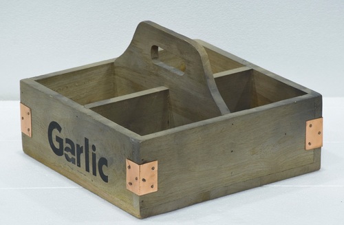 11 Inch Square Cutlery Holder With Original Finish