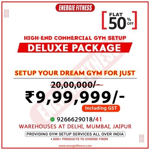 Energie Fitness Commercial Deluxe Gym Setup In India