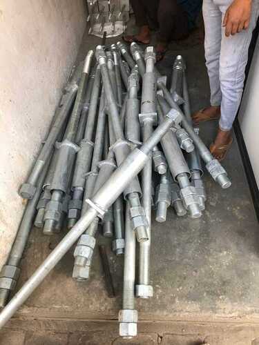 Foundation Bolts With Pipe Sleeve And Anchoring Plate - Color: As Per Order