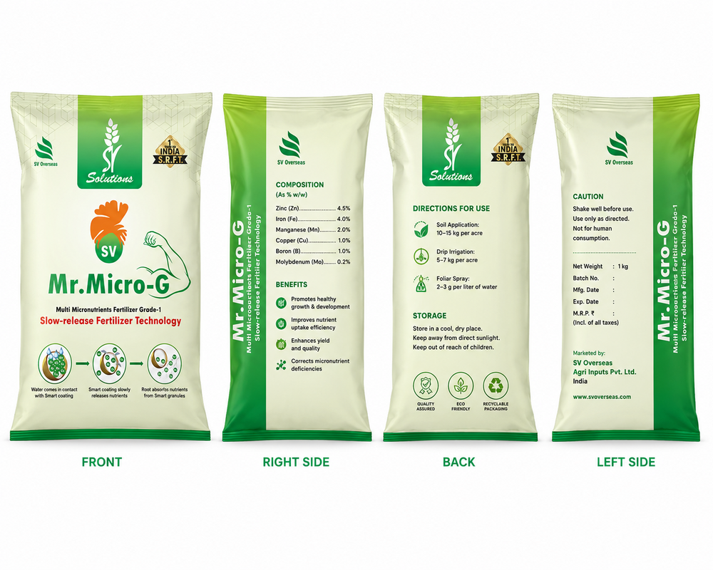 Mr. Micro-G Grade -1 Multi Micronutrients Fertilizer - Physical State: Granular