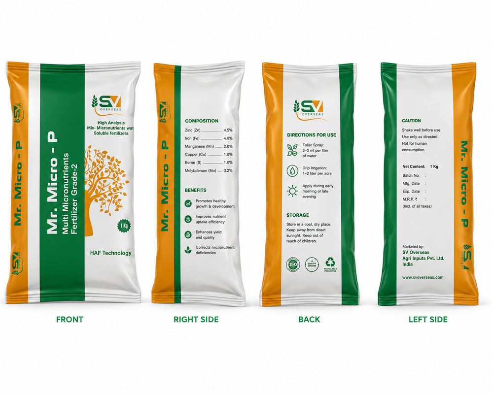 Mr. Micro-P Grade-2 Multi Micronutrients Fertilizer - Physical State: Granular