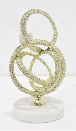 7 Inch Metal Decorative Item With Gold Plated
