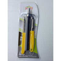 10mm Nut 3in1 Black Color Kitchen Gas Lighter - Stainless Steel, 15 Cm | Black Metal Finish, Versatile Design For Cooking Efficiency