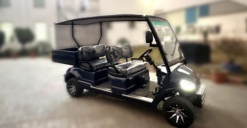 Golf Cart - Steel Frame, New Electric Model | Matte Black, Left Steering
