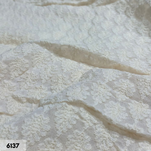 Dyeable Embroidered Fabric - Width: 44 Inch (In)