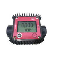 Digital Fuel Flow Meter - 1" Aluminum Body, Red Color | Accuracy +/-1%, Flow Rate Indicator, 20-120 Lpm Range
