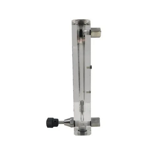 Acrylic Body Rotameter With Fine Control Valve - Color: Gray