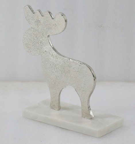 Metal Decorative Deer With Silver plated