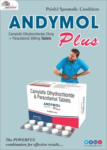 Tablet Camylofin Dihydrochloride 25mg + Paracetamol 300 mg