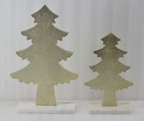 15 Inch Decorative Metal X Mas Tree Set