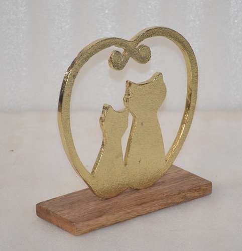 8 Inch Metal Decorative Item With Gold Finish