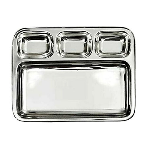 Silver Steel 4 Compartment Thali at Best Price in Navsari | Shree ...