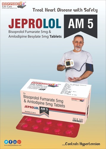 Tablet Bisoprolol Fumarate 5mg + Amlodipine 5mg