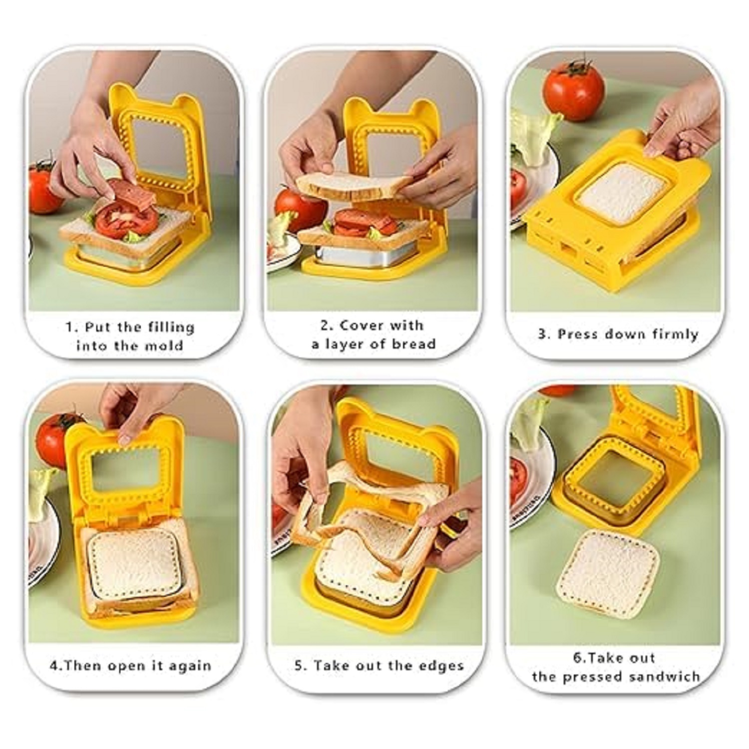 STAINLESS STEEL SQUARE SANDWICH MOLD MAKER