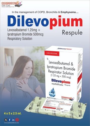 Respules Ipratropium Bromide 500mcg + Levosalbutamol 1.25mg/2.5ml at ...