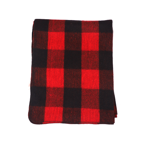 Checked Red And Black Military Woolen Blankets