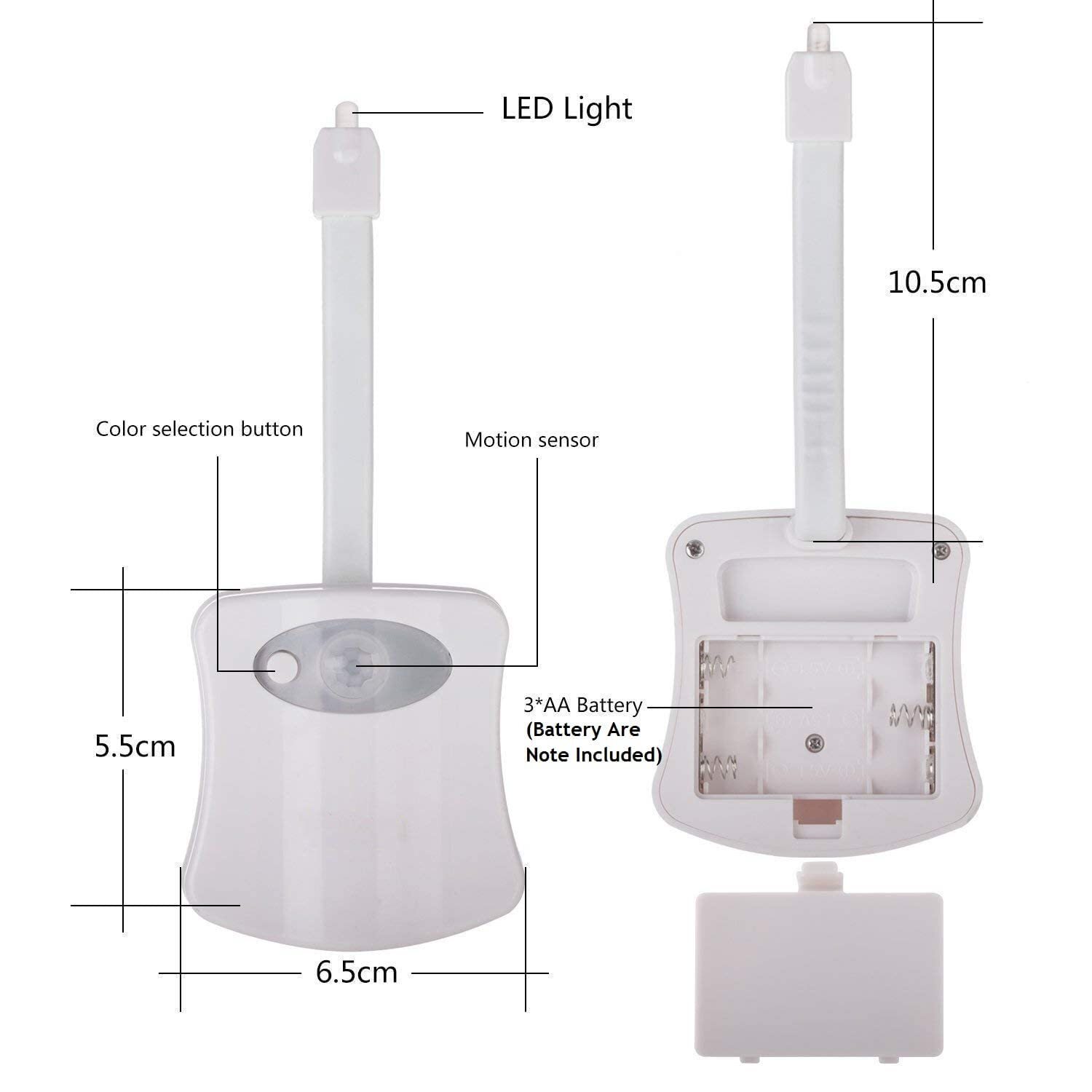 Plastic Motion Sensor Led Night Lights For Toilet