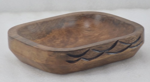 8 Inch Wooden Dish With Original Finish - Color: Different Colors Available