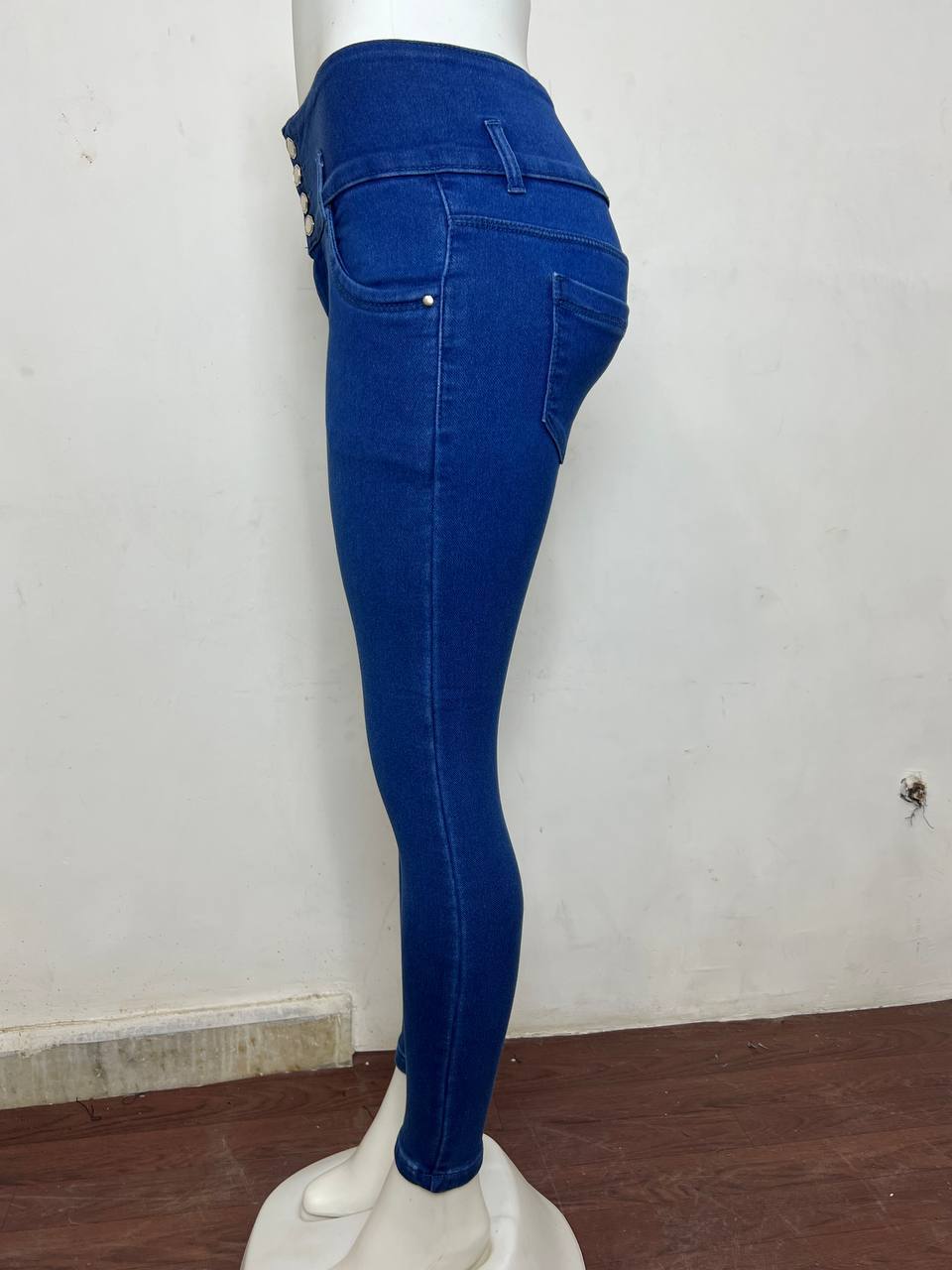 M Moddy 616BW 4 Button Blue Slim Fit Women Jeans