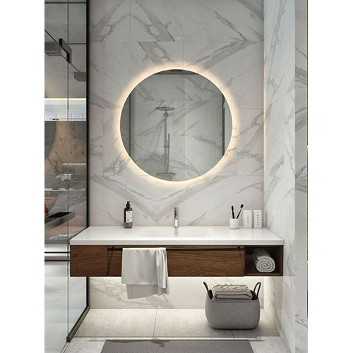 Round Illuminated LED Mirror Interior Designing Services