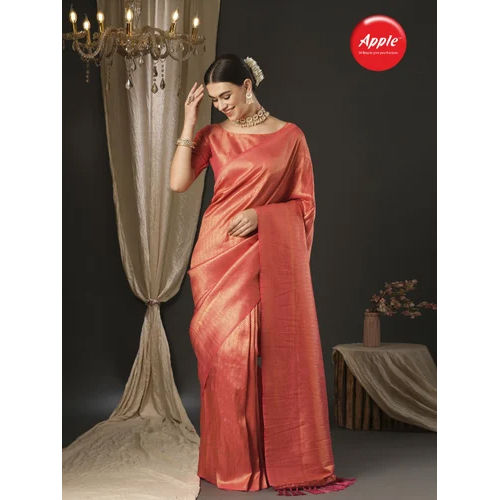 Ladies Tissue Sequence Silk Saree