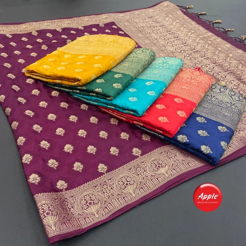 Multicolor Satin Silk Saree