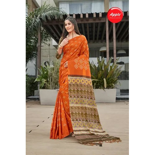 Digital Printed Dola Silk Saree