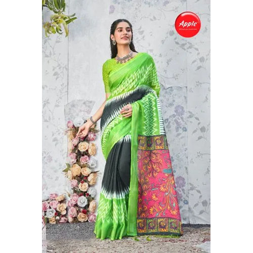 Apple Pure Linen Digital Printed Saree