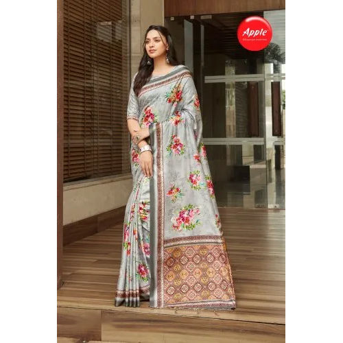 Multicolor Apple Designer Pallu Tisha Saree