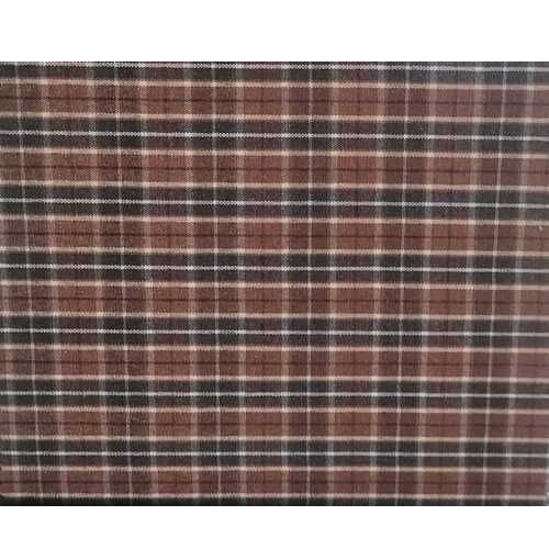 Washable Tartan Rust Checks Fabric