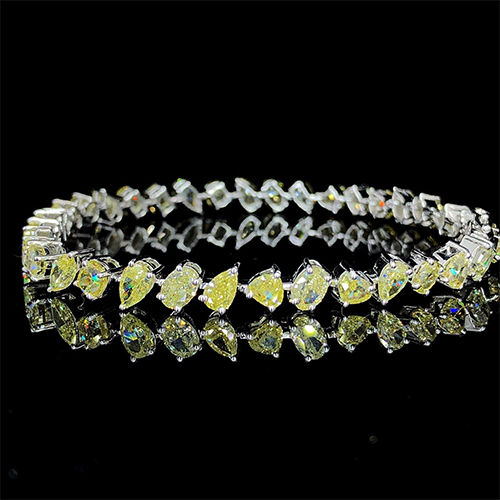 Yellow Diamond Studded Bracelet