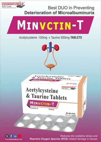 Tablet Acetylcystine 150mg + Taurine 500mg