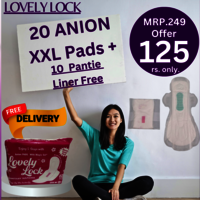 Anion 320 mm XXL jumbo 20 pads pack Lovely Lock