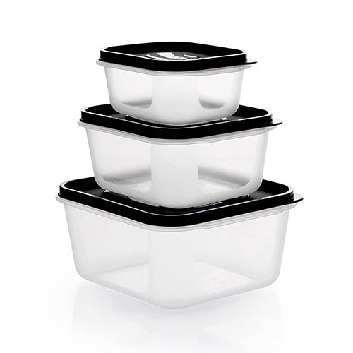 Transparent 3 Pcs Plastic Container