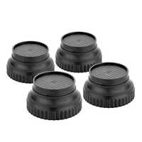 KN-76 Round Plastic Legs Foot - High-Quality Plastic Various Sizes Sleek Black Color | Durable Option for Residential & Commercial Furniture