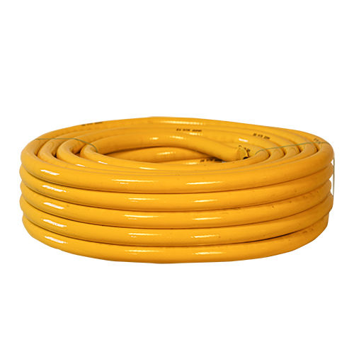 Black Yellow Pvc Flexible Braided Hose Pipe - Size: Standard